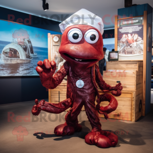 Maroon Kraken maskot...