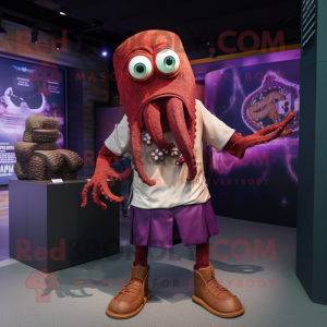 Maroon Kraken maskot...