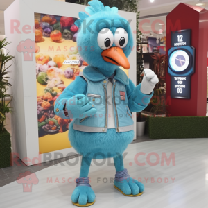 Sky Blue Turkey mascotte...