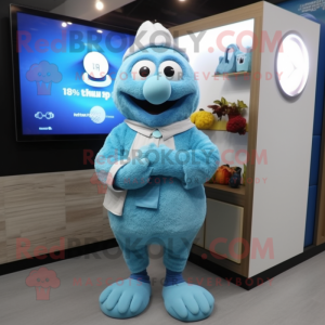 Sky Blue Turkey mascotte...