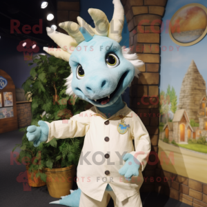 Cream Dragon maskot kostume...