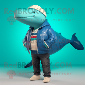 Turquoise bultrug mascotte...