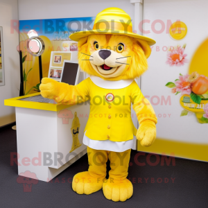 Yellow Lion mascotte...