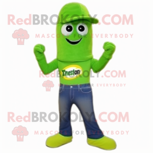 Limegrønn spinatmaskot...