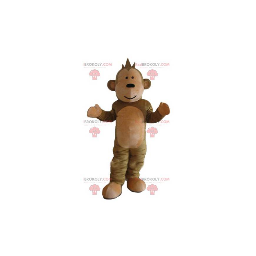 Cute and sweet brown monkey mascot - Redbrokoly.com