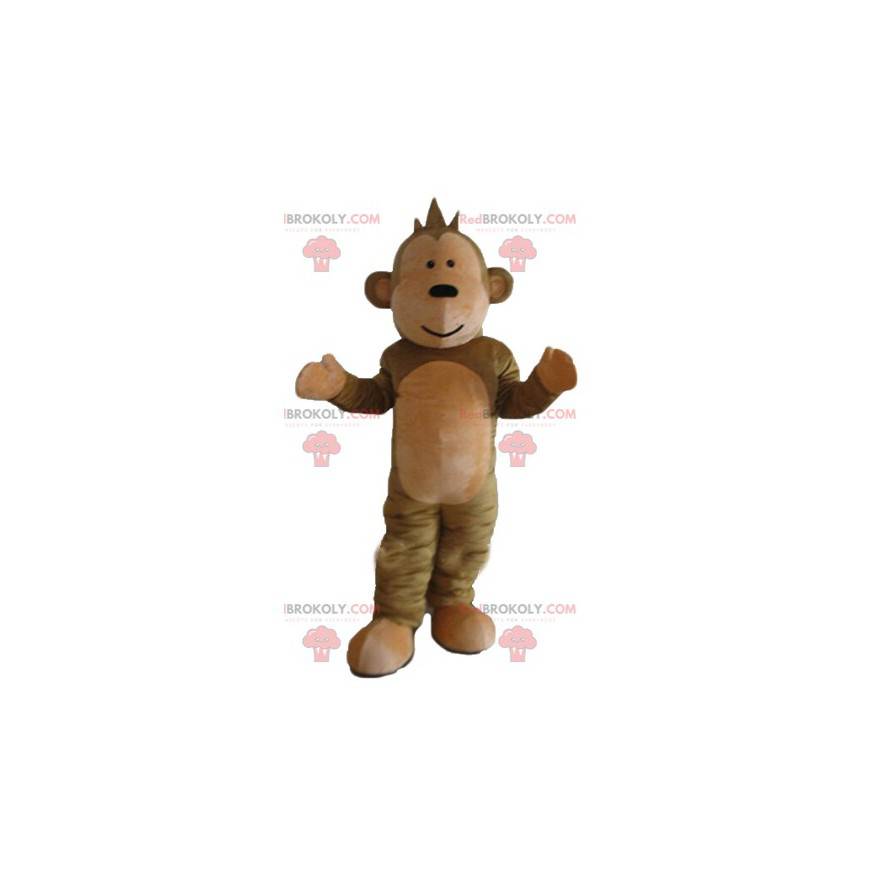 Mascote macaco marrom fofo e doce - Redbrokoly.com