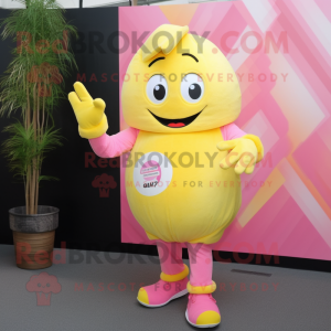 Sitrongul rosa maskot drakt...