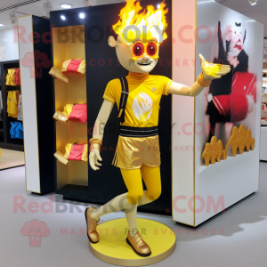 Gold Fire Eater maskot...