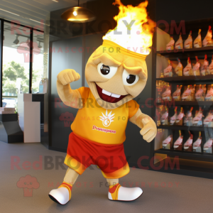 Gold Fire Eater maskot...