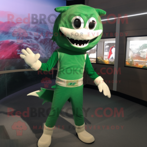 Groene Barracuda mascotte...