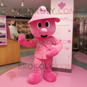 Pink Army Soldier mascotte...