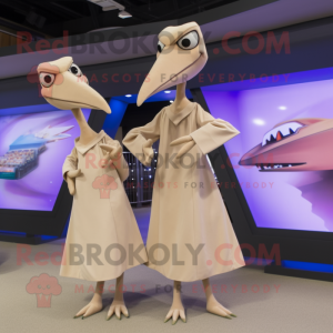 Beige Pterodactyl maskot...