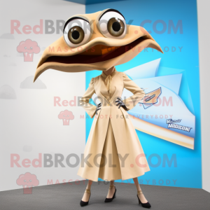 Beige Pterodactyl maskot...