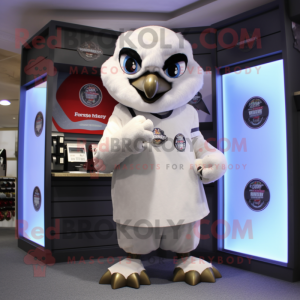 Cream Falcon maskot kostume...