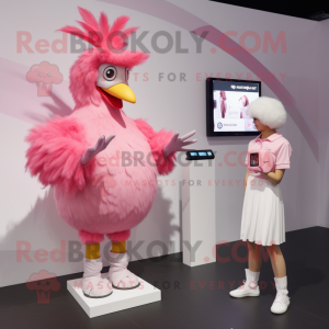 Pink Rooster mascotte...