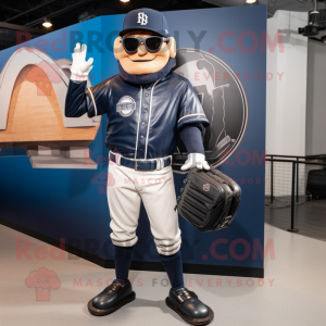 Navy Baseball Glove maskot...