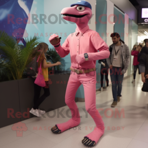 Rosa Deinonychus maskot...