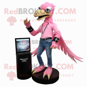 Pink Deinonychus maskot...