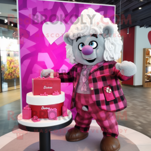 Magenta-Hochzeitstorte...