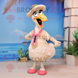 Beige Flamingo mascotte...