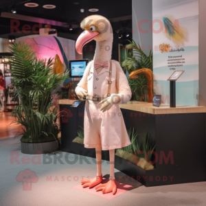 Beige Flamingo mascotte...