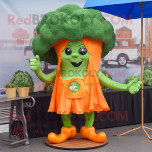 Orange Broccoli maskot...