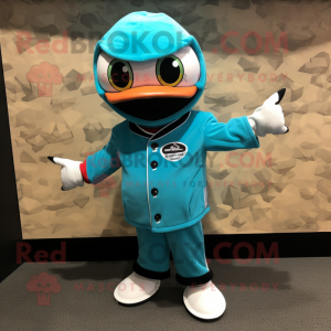 Teal Sushi mascotte kostuum...