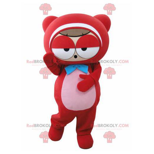 Very funny red teddy bear mascot - Redbrokoly.com