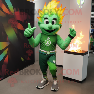 Green Fire Eater maskot...