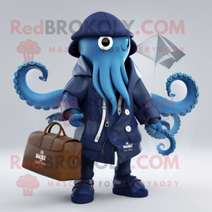 Navy Kraken maskot kostume...