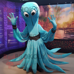 Teal Kraken mascotte...