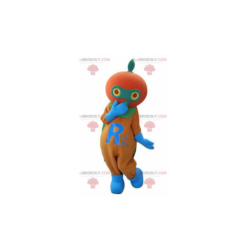 Obří oranžová mandarinka maskot - Redbrokoly.com