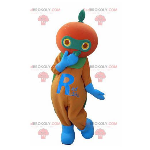 Riesiges orangefarbenes Mandarinenmaskottchen - Redbrokoly.com