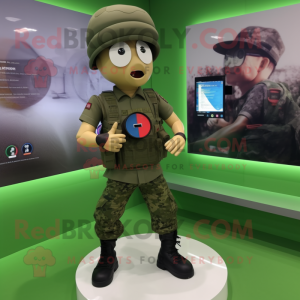  Army Soldier maskot kostym...