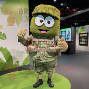  Army Soldier maskot kostym...