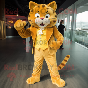 Gold Cat maskot...