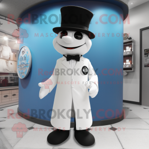 White Doctor mascot costume character dressed with a Tuxedo and Hats