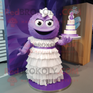 Lila Bröllopstårta maskot...