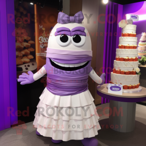 Fioletowy tort weselny w...