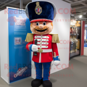 nan British Royal Guard mascot costume character dressed with a Skinny Jeans and Coin purses