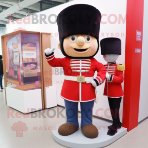 nan British Royal Guard mascot costume character dressed with a Skinny Jeans and Coin purses