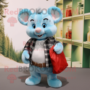 Cyan Dormouse maskot...