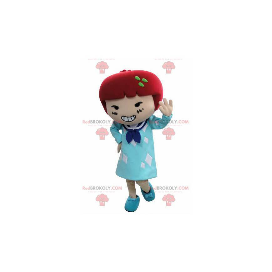 Chica mascota en vestido con pelo rojo - Redbrokoly.com