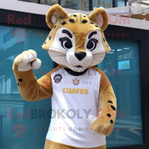 Gouden Bobcat mascotte...