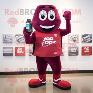 Maroon Soda Can maskot...