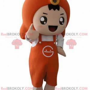 Boy mascot with an apron and a fish - Redbrokoly.com