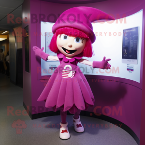 Magenta tandenfee mascotte...