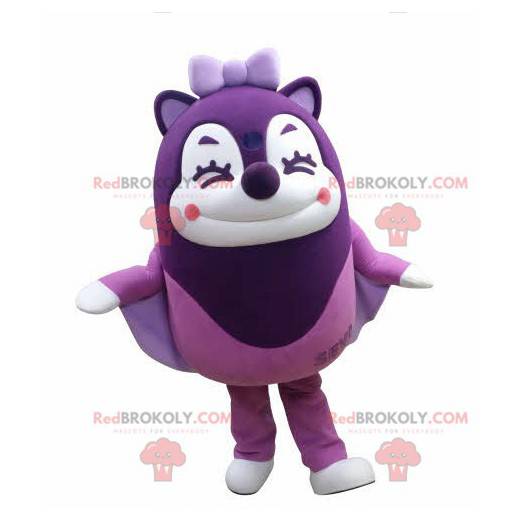 Purple flying squirrel mascot laughing air - Redbrokoly.com