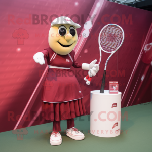 Maroon tennisracket maskot...