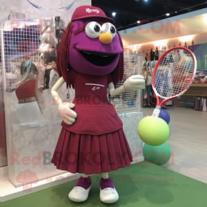 Maroon tennisketcher maskot...